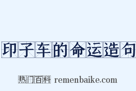 印子车的命运造句是什么意思的图片